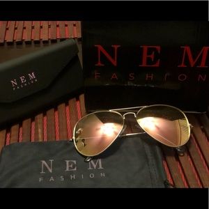 Brand New NEM Summertime Rose Gold Sunglasses